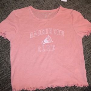 New with tags American eagle Badminton Club ruffled tee!